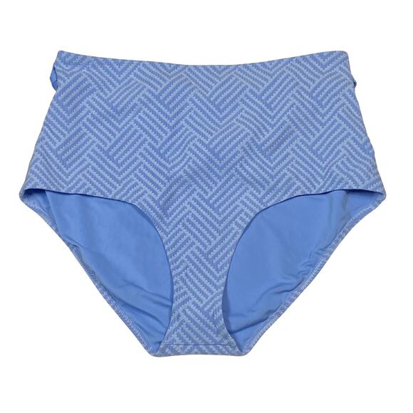 aerie Other - Aerie High Waisted Bikini Bottom Women's Size Medium Blue Textured NWT